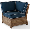 Crosley Bradenton Outdoor Wicker Sectional Corner Chair Navy