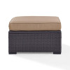 Crosley Biscayne Ottoman With Mocha Cushions