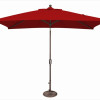 SimplyShade 6 x 10 ft. Rectangle Push Button Tilt Market Umbrella Jockey Red