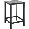 EastEnd Maine Outdoor Patio Bar Table in Brown Metal Gray plywood
