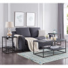 Tristate Apartment Furnishres Duvall Occasional Table Set - Pewter & Black, 3 Piece