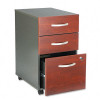 Series C 3-Drawer Mobile Ped File- 15-3/4w x 20-3/8d- Graphite Gray/Dark Cherry