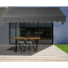 Aleko AB13X10BK81 13 x 10 ft. Black Frame Retractable Home Patio Canopy Awning Black