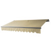 Aleko AB13X10IVORY29 13 x 10 ft. Black Frame Retractable Home Patio Canopy Awning, Ivory