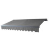 Aleko 12 x 10 ft. Motorized Black Frame Retractable Home Patio Canopy Awning Grey
