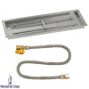 American Fireglass 36 x 12 in. Rectangular Drop-In Pan with Match Light Kit - Natural Gas