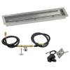 American Fireglass 48 x 6 in. Linear Drop-In Pan with Match Light Kit - Natural Gas