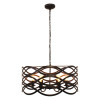 Chloe Lighting Capella Transitional 6 Light Oil Rubbed Bronze Ceiling Pendant - 24 in.