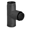 DuraVent 4 in. PelletVent Pro Adaptor Tee with Clean-Out Cap Galvalume