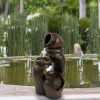 Pure Garden 0.9 gal Modern Decorative Polyresin Clay Pot Electric 3-Tier Fountain