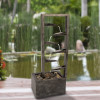 Pure Garden Modern Decorative Concrete & Metal Electric 7-Tier Water Fountain