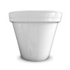 Ceramo 4.5 x 3.75 in. Powder Coated Ceramic Standard Planter White - Pack of 16