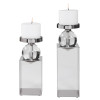 212 Main 17561 Lucian Nickel Candleholders - Set of 2