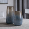 212 Main 17762 12 x 19.5 x 17.5 in. Ione Seeded Glass Vases Set of 2