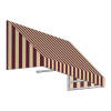 Awntech 4.38 ft. New Yorker Window & Entry Awning, Burgundy & Tan - 16 x 30 in.