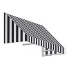 Awntech 4.38 ft. New Yorker Window & Entry Awning, Black & White - 16 x 30 in.