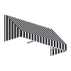 Awntech 5.38 ft. San Francisco Window & Entry Awning, Black & White - 31 x 24 in.