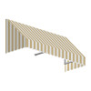 Awntech 3.38 ft. San Francisco Window & Entry Awning, Linen & White - 24 x 42 in.