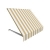 Awntech 3.38 ft. Dallas Retro Window & Entry Awning, Linen & White - 31 x 24 in.