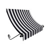 Awntech 3.38 ft. Charleston Window & Entry Awning, Black & White - 31 x 24 in.