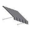 Awntech 3.38 ft. Santa Fe Twisted Rope Arm Window & Entry Awning, Black & White - 44 x 36 in.
