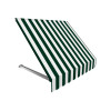 Awntech 4.38 ft. Dallas Retro Window & Entry Awning, Forest Green & White - 16 x 30 in.