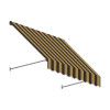 Awntech 6.38 ft. Santa Fe Twisted Rope Arm Window & Entry Awning, Brown & Tan - 31 x 12 in.