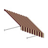 Awntech 6.38 ft. Santa Fe Twisted Rope Arm Window & Entry Awning, Burgundy & Tan - 31 x 24 in.