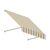 Awntech 6.38 ft. Santa Fe Twisted Rope Arm Window & Entry Awning, Linen & White - 31 x 24 in.