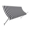 Awntech 5.38 ft. New Orleans Awning, Black & White - 31 x 16 in.