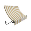 Awntech 3.38 ft. Charleston Window & Entry Awning, Linen & White - 18 x 36 in.