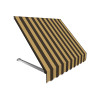 Awntech 3.38 ft. Dallas Retro Window & Entry Awning, Brown & Tan - 18 x 36 in.