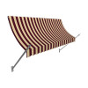 Awntech 3.38 ft. New Orleans Awning, Burgundy & Tan - 31 x 16 in.