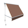 Awntech 4 ft. Mesa Window Retractable Awning, Burgundy & Tan - 24 x 24 in.