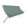 Awntech 4.38 ft. New Orleans Awning, Forest Green & White - 31 x 16 in.