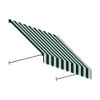 Awntech 4.38 ft. Santa Fe Twisted Rope Arm Window & Entry Awning, Forest Green & White - 31 x 12 in.