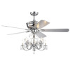 Warehouse of Tiffany CFL-8390REMO-CH 52 in. Camilla 5-Light Lighted Ceiling Fan with Branched Chandelier Chrome