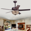 Warehouse of Tiffany CFL-8111REMO-AB 48 in. Catalina Indoor Remote Controlled Ceiling Fan with Light Kit Bronze