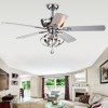 Warehouse of Tiffany 52 in. Tatiana Indoor Remote Controlled Ceiling Fan with Light Kit Chrome