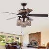 Warehouse of Tiffany 52 in. Pristil 6-Light Indoor Hand Pull Chain Ceiling Fan Bronze