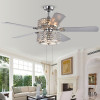 Warehouse of Tiffany 52 in. Walter 6-Light Indoor Hand Pull Chain Ceiling Fan Chrome