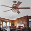 Warehouse of Tiffany CFL-8370REMO-RB 52 in. Boot Indoor Remote Controlled Ceiling Fan with Light Kit Bronze