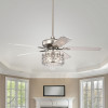 Warehouse of Tiffany CFL-8440REMO-AS 52 in. Toten Indoor Remote Controlled Ceiling Fan with Light Kit Silver