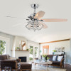 Warehouse of Tiffany CFL-8453REMO-CH 52 in. Magee Indoor Remote Controlled Ceiling Fan with Light Kit Chrome