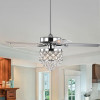 Warehouse of Tiffany CFL-8458REMO-CH 52 in. Jay Indoor Remote Controlled Ceiling Fan with Light Kit Chrome