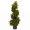 Nearly Natural 43” Cedar Spiral Topiary with Lights