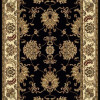 Radici 1330-1223-BLACK Noble Rectangular Black Traditional Italy Area Rug- 7 ft. 9 in. W x 11 ft. 6 in. H