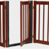 Dynamic Accents - 32 Inch 3 Panel Walk-Through Free Standing EZ Gate - Mahogany