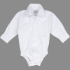 Matching Tie Guy ON1 - White Collared One Piece - 0 to 3 Month