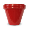Ceramo 4.5 x 3.75 in. Powder Coated Ceramic Standard Planter Red - Pack of 16